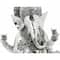 Silver Bohemian Polystone Sculpture, Ganesh 16" x 12" x 8"
